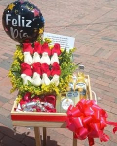 Caja Cervezas, Ferrero x 4 unidades y rosas R175